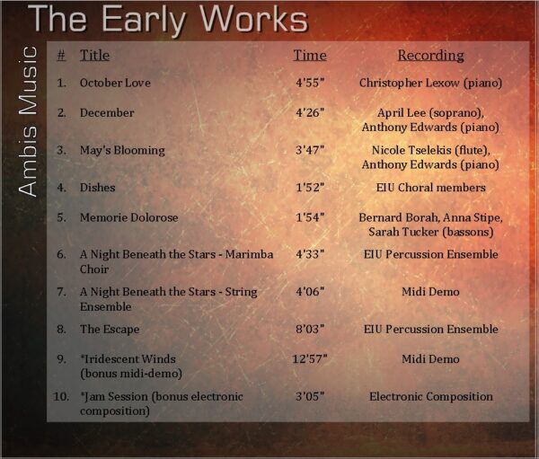The Early Works Back Ambis Music - The Early Works